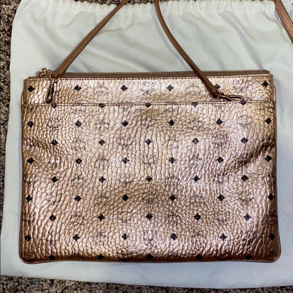 Rose Gold 100% Authentic MCM Pouch